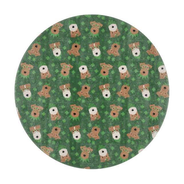 Lycklig St patricks day Welsh Wire Fox Terrier Hun (Framsidan)