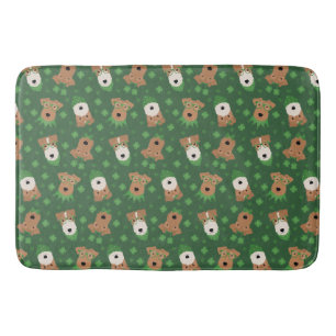 Lycklig St patricks day Welsh Wire Fox Terrier Hun Badrumsmatta
