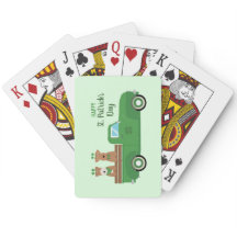 Lycklig St patricks day Wire Fox Terrier Hund