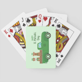 Lycklig St patricks day Wire Fox Terrier Hund Casinokort