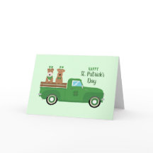 Lycklig St patricks day Wire Fox Terrier Hund