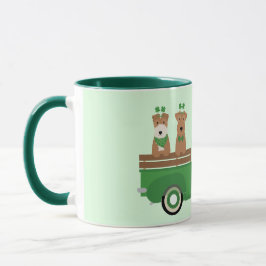 Lycklig St patricks day Wire Fox Terrier Hund Mugg