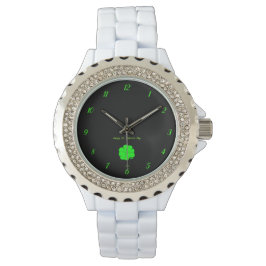 Lycklig St. Patrick's Day Women's Rhinestone Watch Armbandsur