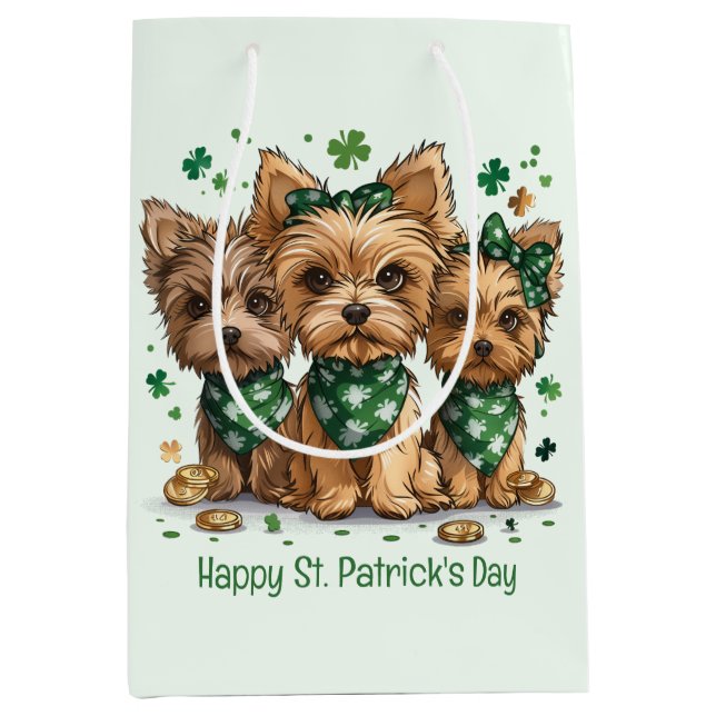 Lycklig St. Patrick's Day Yorkshire Terrier Hundar (Framsidan)