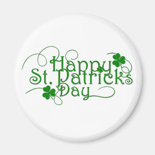 Lycklig st patricks dayCursive Magnet