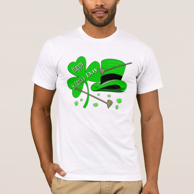 Lycklig st patrick's dayShamrock T Shirt (Framsida)