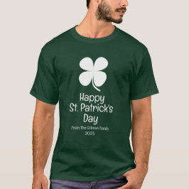 Lycklig St. patricks grönt Shamrocks-familjen T Shirt