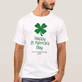 Lycklig St. patricks grönt Shamrocks-familjen T Shirt