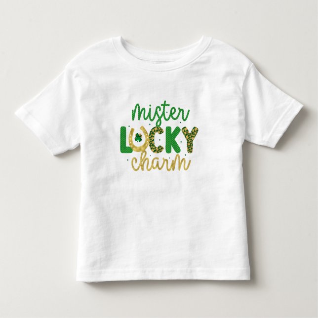 Lycklig St. Patrick's Lucky Charm T Shirt (Framsida)