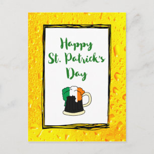 Lycklig St. Patrick's - med Irish Beer Mugg Vykort