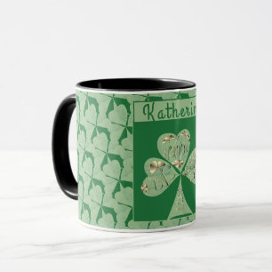 "Lycklig St. Patrick's " Shamrocks Grönt Mugg