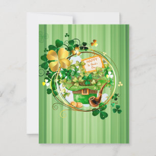 Lycklig St Patricks Vykort