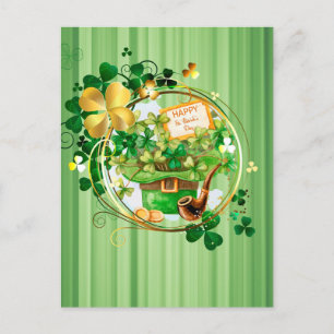 Lycklig St Patricks Vykort