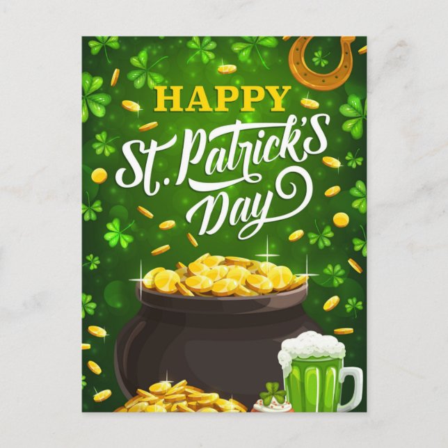 Lycklig St Patricks vykort (Framsida)