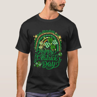 Lycklig St Patricku2019s Day Rainbow Ireland C Leo T Shirt