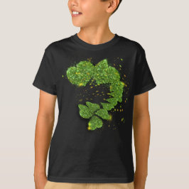Lycklig St patty, Grönt Shamrocks | Pärlande hjärt T Shirt