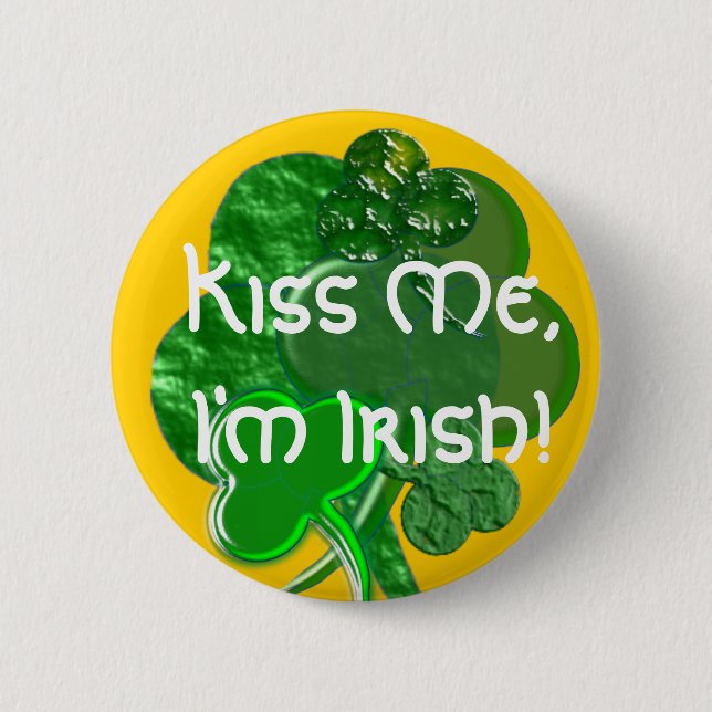 Lycklig St. Patty's Day - Button/Pin - Personalize Knapp (Framsida)