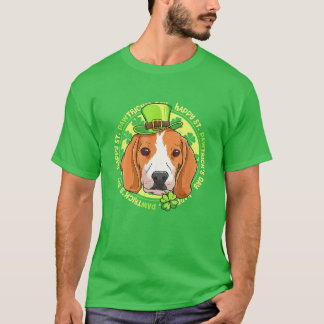 Lycklig St Pawtricks Day Rolig hund Älskare St Pat T Shirt