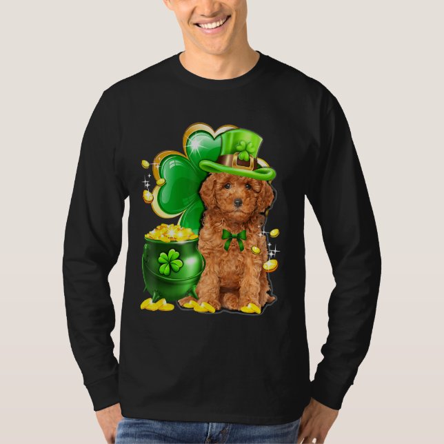 Lycklig St Pugtricks Day Pug Leprechaun Hat Saint  T Shirt (Framsida)