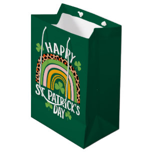 Lycklig St Saint Patricks Dag Regnbåge Shamrock