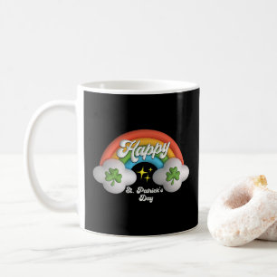 Lycklig St Saint patrick's day Cute Rainbow Kaffemugg