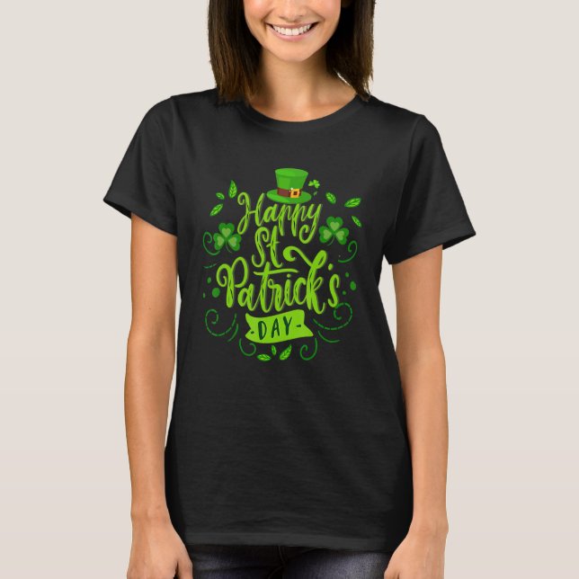 Lycklig St Saint patrick's day Funny Saint patrick T Shirt (Framsida)