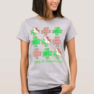 Lycklig St. Saint patrick's day Shamrock Cookie Tee Shirt