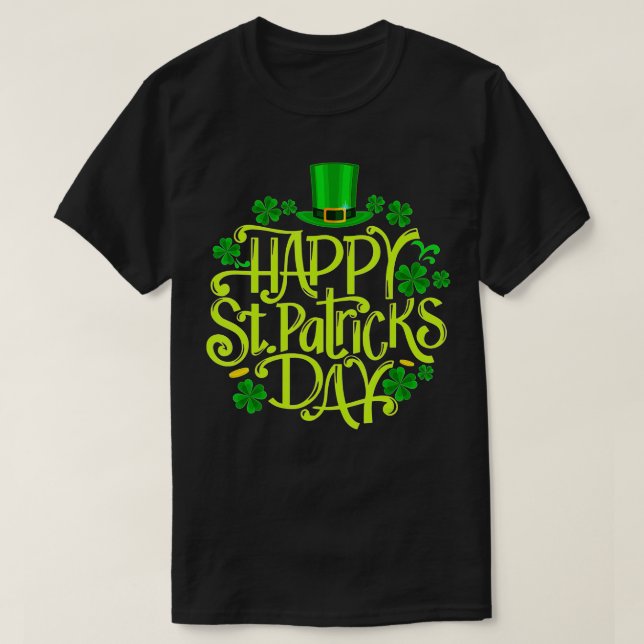 Lycklig St Saint patrick's day T Shirt (Design framsida)