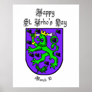 Lycklig St. Urho Day Poster med Urho Jackar av Arm