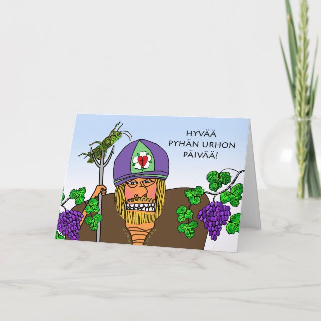 Lycklig St. Urhos dag på finska, Dead Grassoper Kort (Framsida)