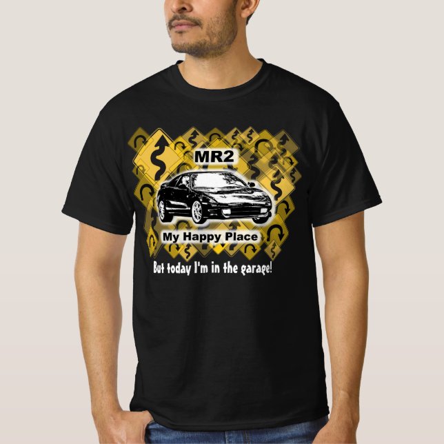 Lycklig Ställe, men i dag är jag i Garage! T Shirt (Framsida)