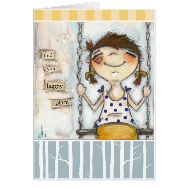 Lycklig Ställe - Tom inre sida Hälsningskort (Framsidan)