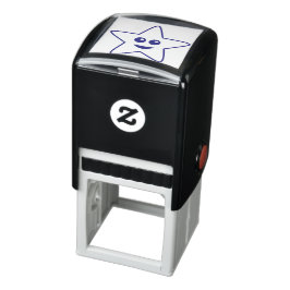 Lycklig Star Self-Inking Frimärke Självfärgande Stämpel