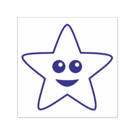 Lycklig Star Self-Inking Frimärke Självfärgande Stämpel