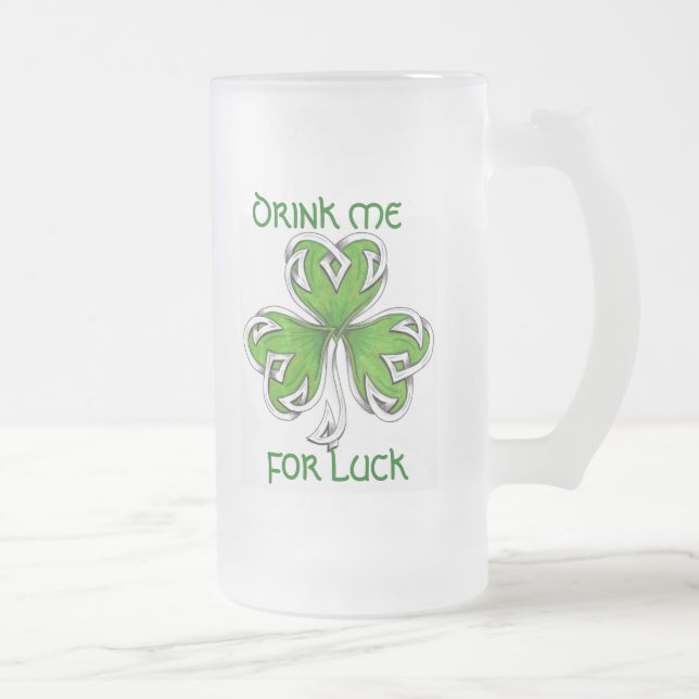 lycklig stein frostat ölglas (Höger)