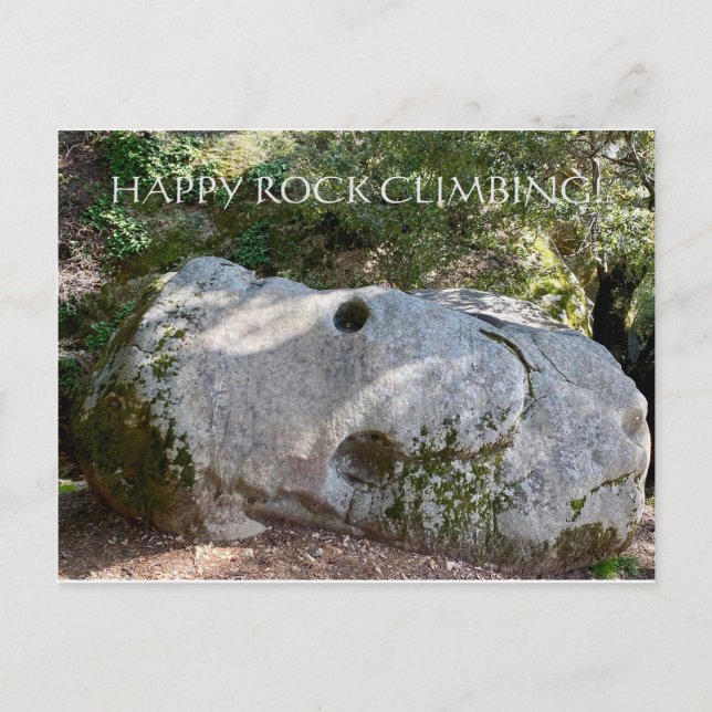LYCKLIG STEN KLIMBING! Vykort (Framsida)