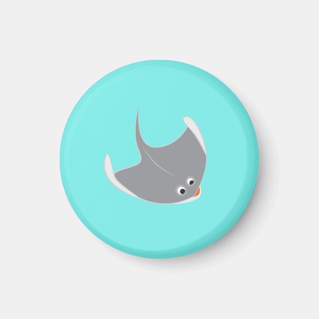 Lycklig Stingray Magnet (Framsidan)