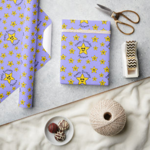 Lycklig stjärnornas födelsedag Papprare Presentpapper