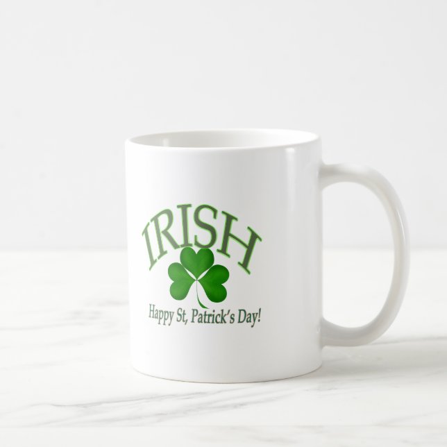 Lycklig St'Patrick's Day Irish Lucky Klöver Gifts Kaffemugg (Höger)