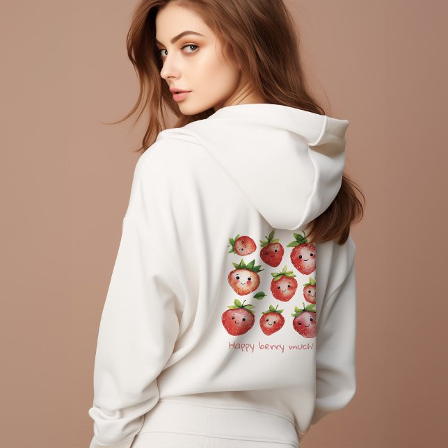 Lycklig Strawberry Hoodie Women | Cute Hoodie T Shirt (Skapare uppladdad)