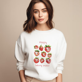 Lycklig Strawberry Sweatshirt | Cute Top for Women T Shirt