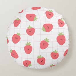 Lycklig Straws Rund Kudde