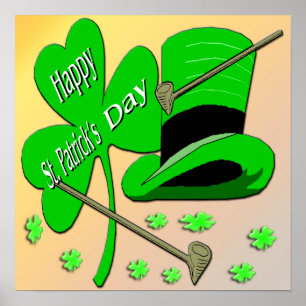 Lycklig Sts Patrick affisch för Shamrockdag