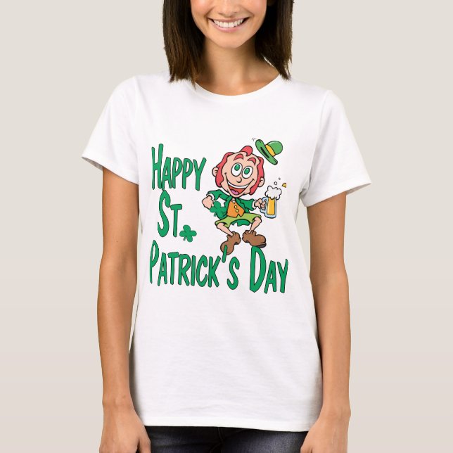 Lycklig Sts Patrick dagT-tröja T-shirt (Framsida)
