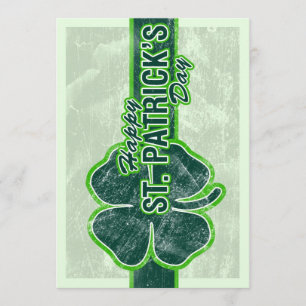 Lycklig Sts Patrick inbjudan för Grunge för