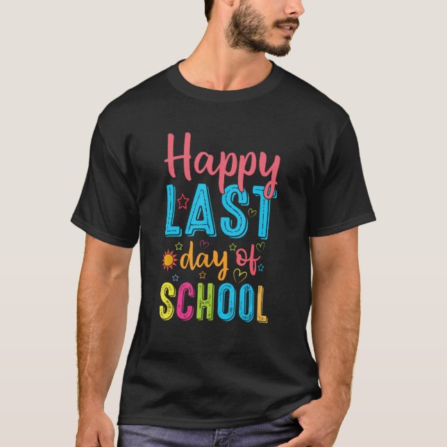 Lycklig: Student Graduatio, skolläraren förra dage T Shirt (Framsida)