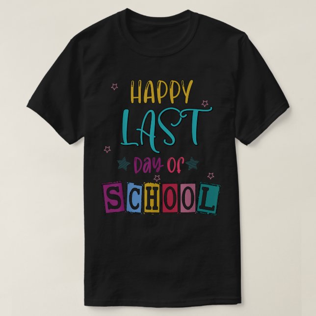 Lycklig: Student Graduatio, skolläraren förra dage T Shirt (Design framsida)