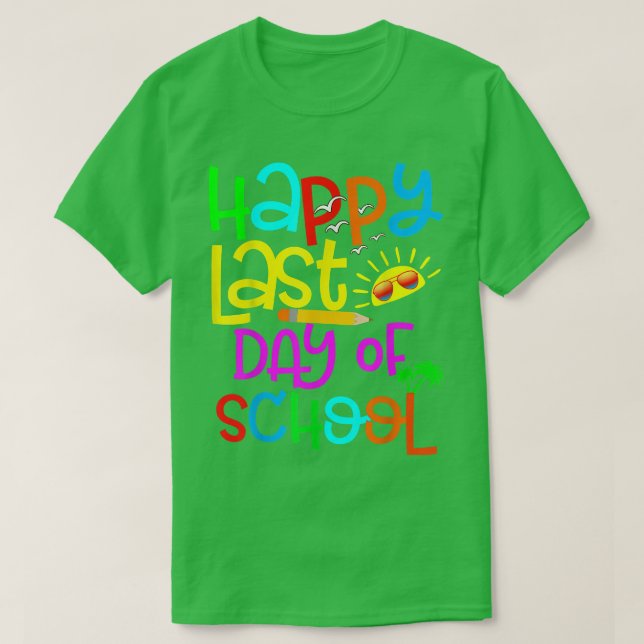 Lycklig: Student Graduatio, skolläraren förra dage T Shirt (Design framsida)