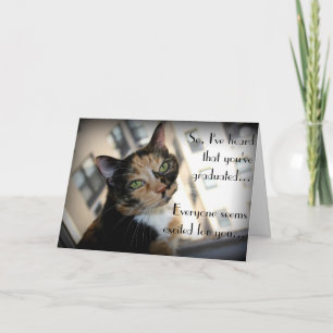 Lycklig Studenten från Aloof Cat Kort