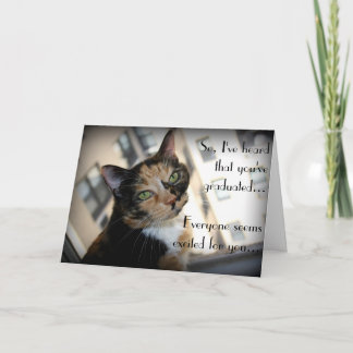 Lycklig Studenten från Aloof Cat Kort